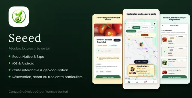 Interface de l’application Seeed App